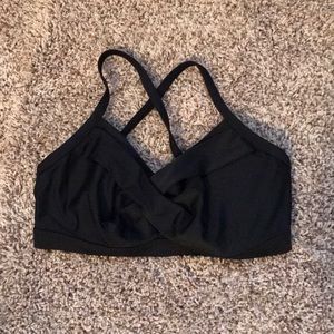 Athleta black swim suit top 36 D/DD